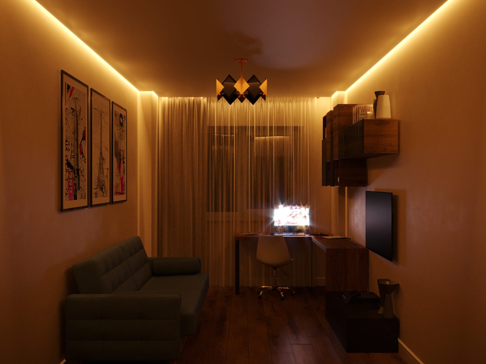 Дизайн-проект трехкомнатной квартиры.