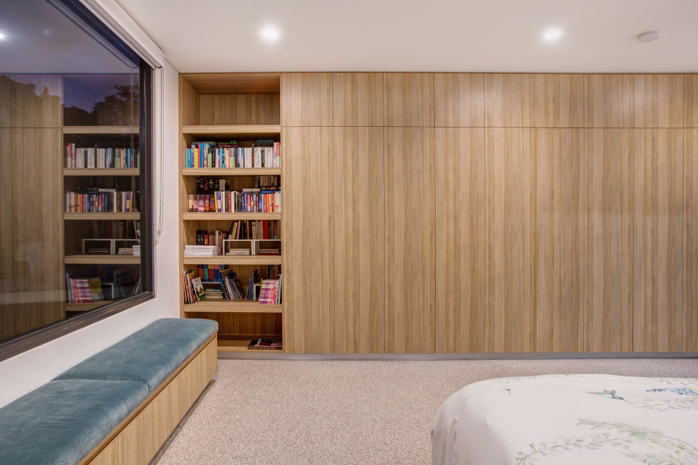 Inspiration for a contemporary bedroom in Sydney.