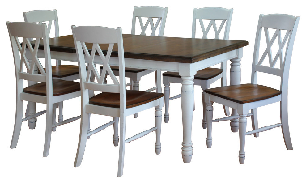 Inverness 7Piece Dining Table and Chair Set Farmhouse Dining Sets