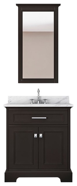 Pittsburgh 31, Single Bathroom Vanity, Espresso With Mirror ...