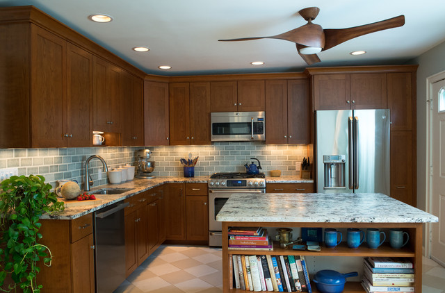 Hoboken condo kitchen transitional-kitchen