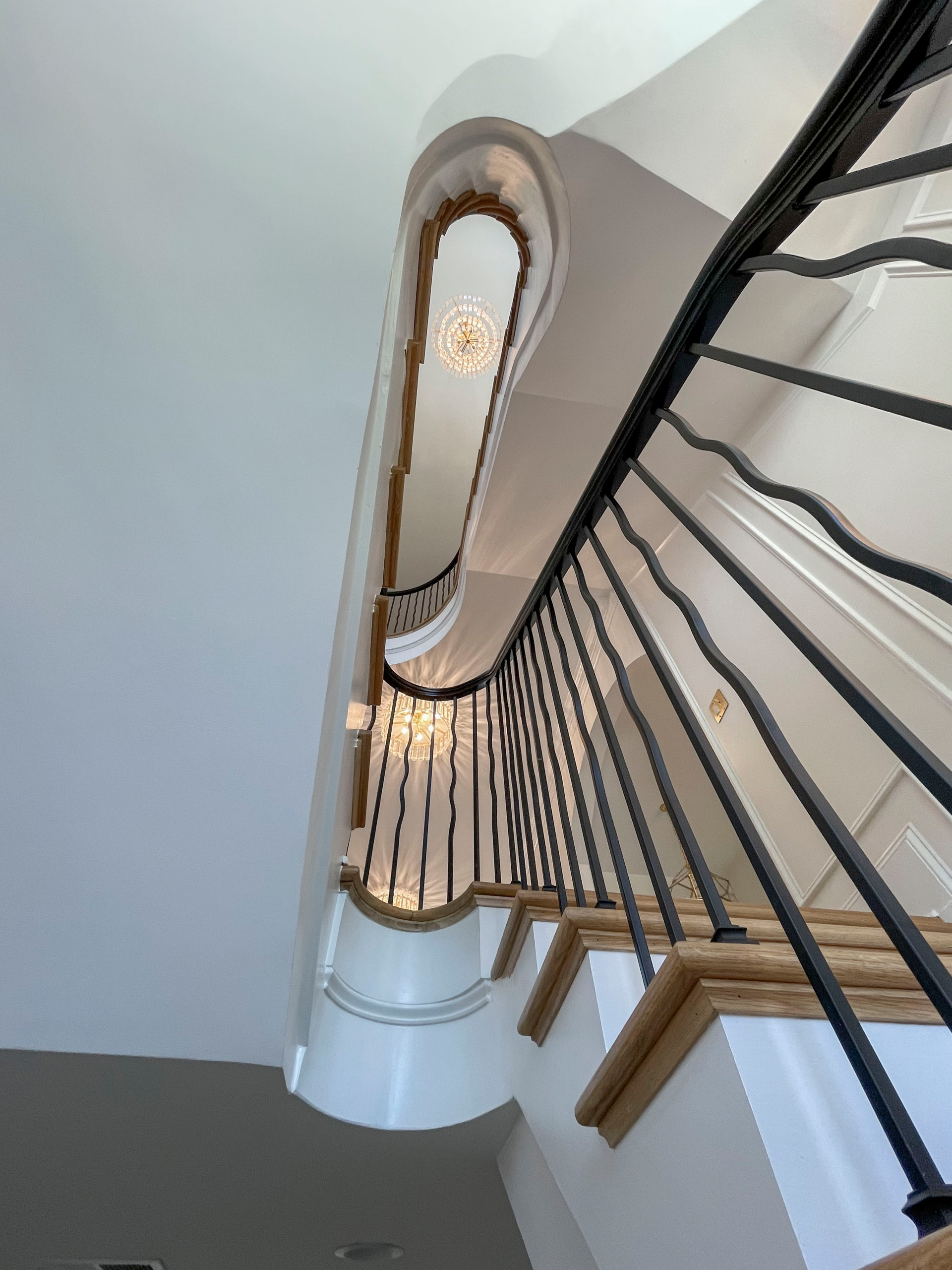 106_Modern Balustrade System Meets Traditional Winding Stairs, Aldie VA  20105