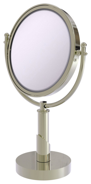 Soho 8" Vanity Top Make-Up Mirror 4X Magnification, Polished Nickel