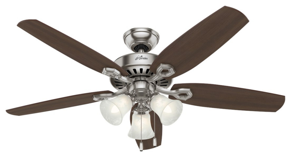 Hunter Fan Co. Builder Plus Ceiling Fan with Light Traditional