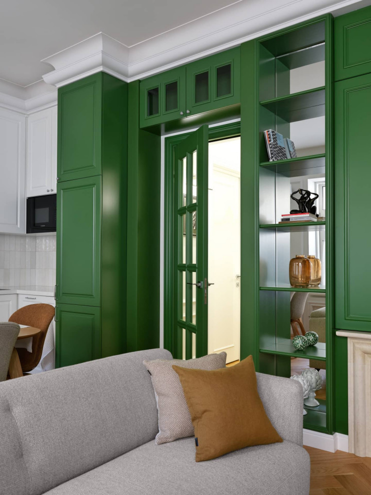 Дизайн и ремонт квартиры в Пречистенском переулке — Зелёный лейтмотив