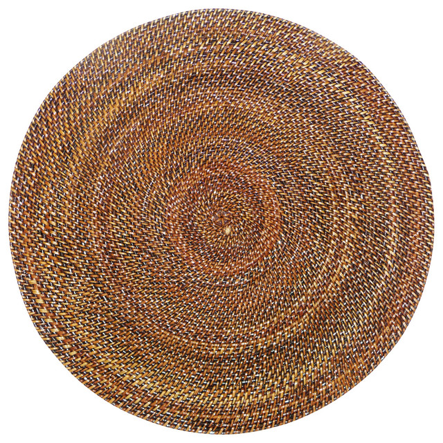 Round Rattan Placemat Tropical Placemats by Maison Beach