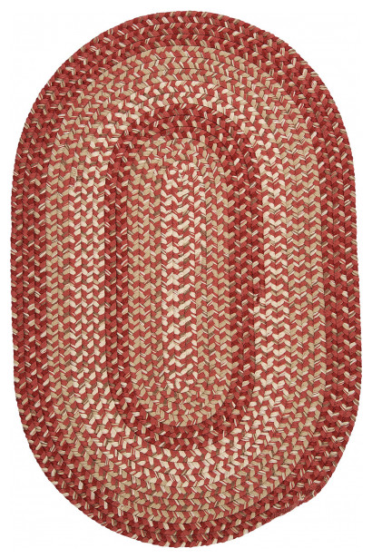 Braxton - Red 8x10, Oval, Braided - Contemporary - Outdoor Rugs - by ...