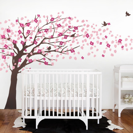 Cherry Blossom Tree, Elegant Style, Color Scheme B, 148"x87"