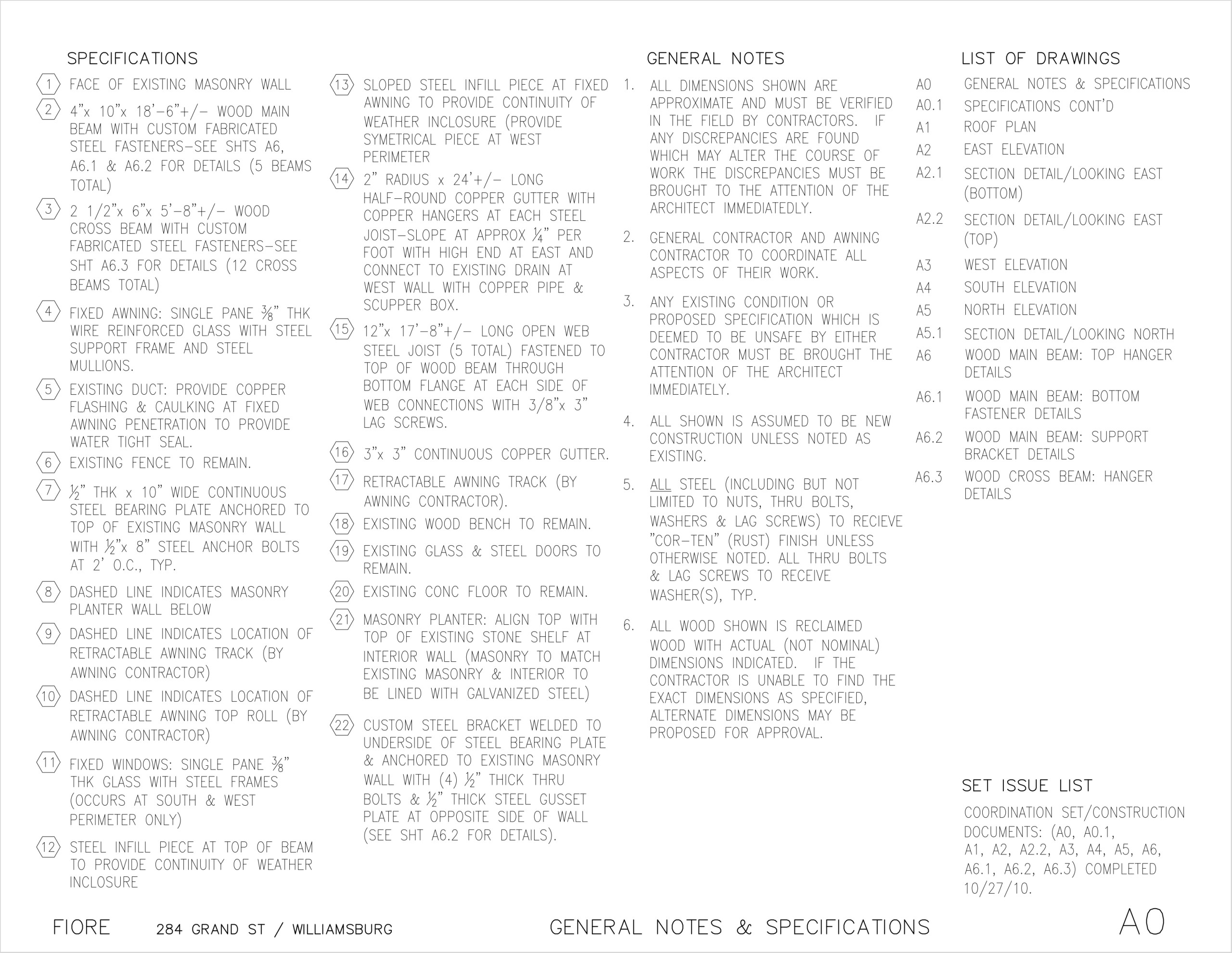 SPECIFICATIONS