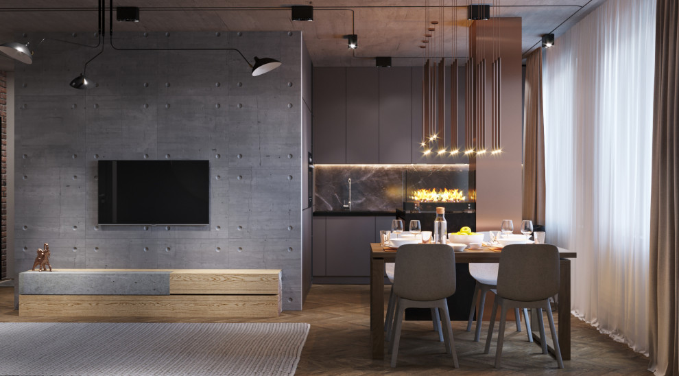 Уютный лофт в Питере, 71 м2