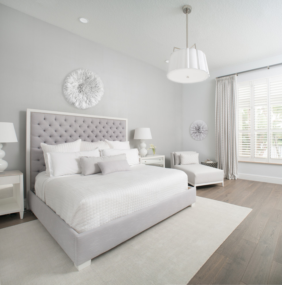 Photo of a transitional bedroom in Miami.