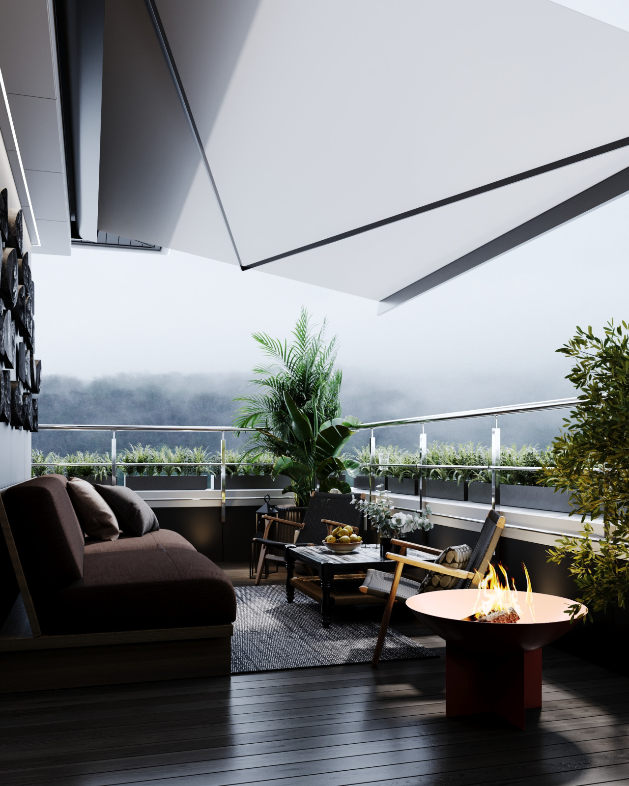 Квартира для холостяка с видом на горы