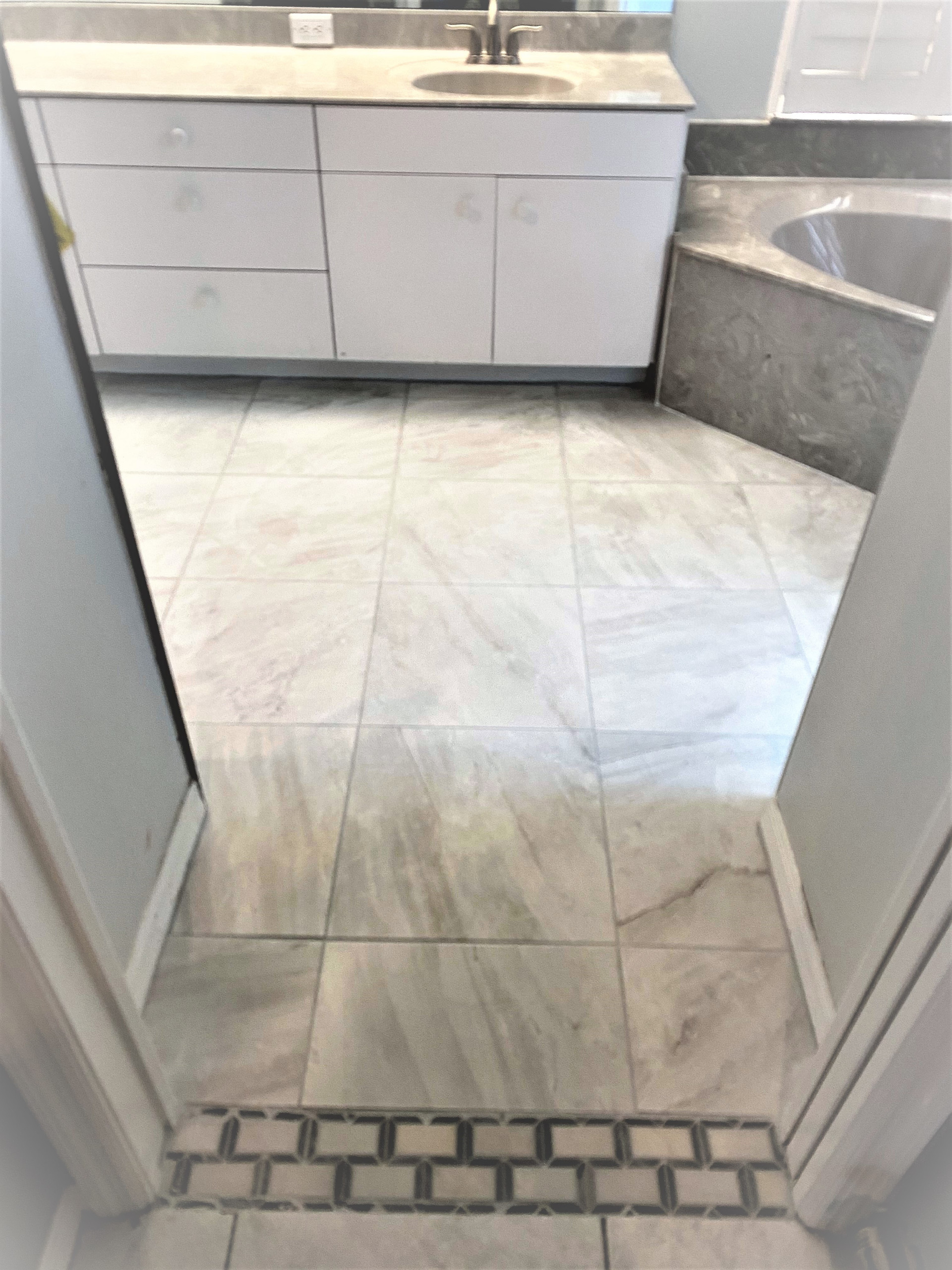 Shower and bath floor remodel