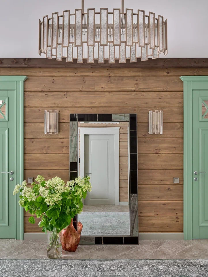 Дом из клееного бруса в стиле шале