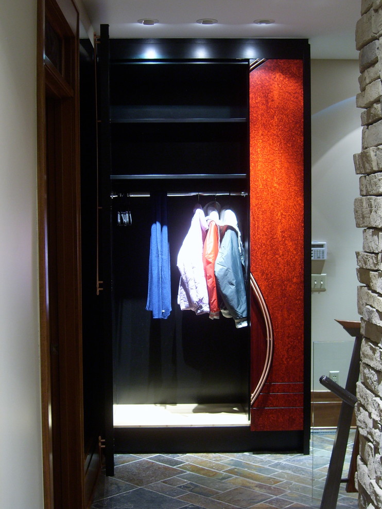 Design ideas for an asian storage and wardrobe in Columbus.