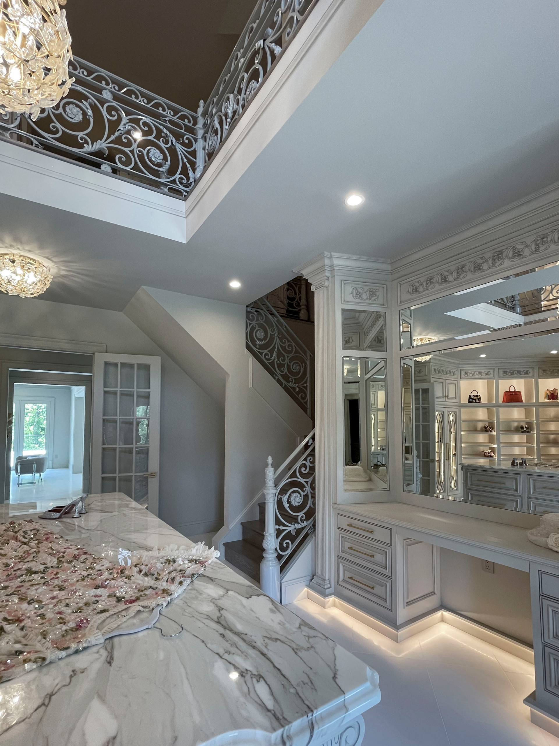 104_Curved Staircases in 18th Century French Inspired Mansion, Mclean VA 22101