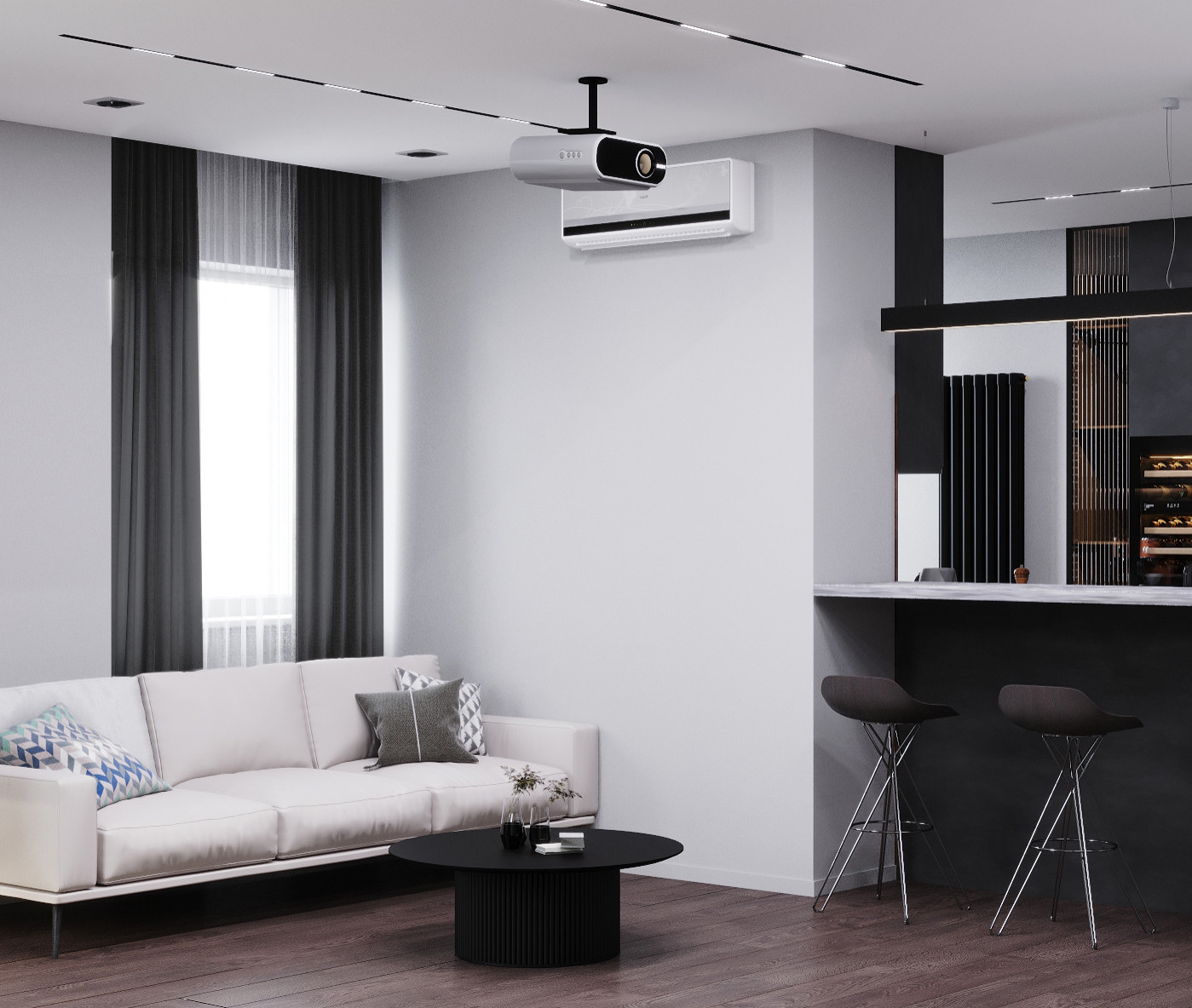 Гостиная, 20 кв.м., ЖК Максим Горький