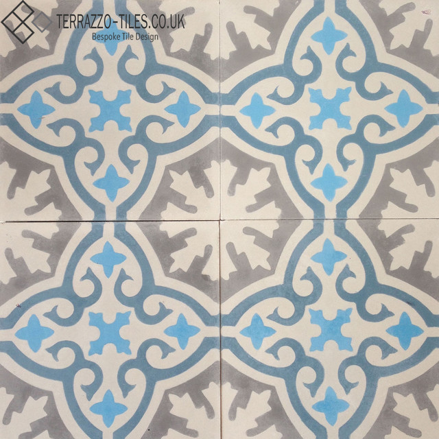Havana Celeste Blue Encaustic Cement Tiles