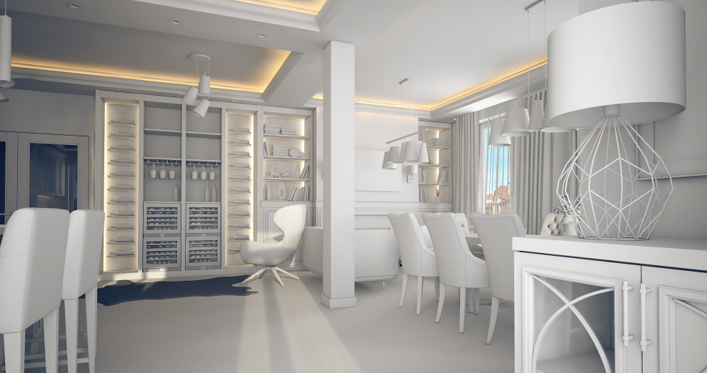 Проект освещения кухни-гостиной