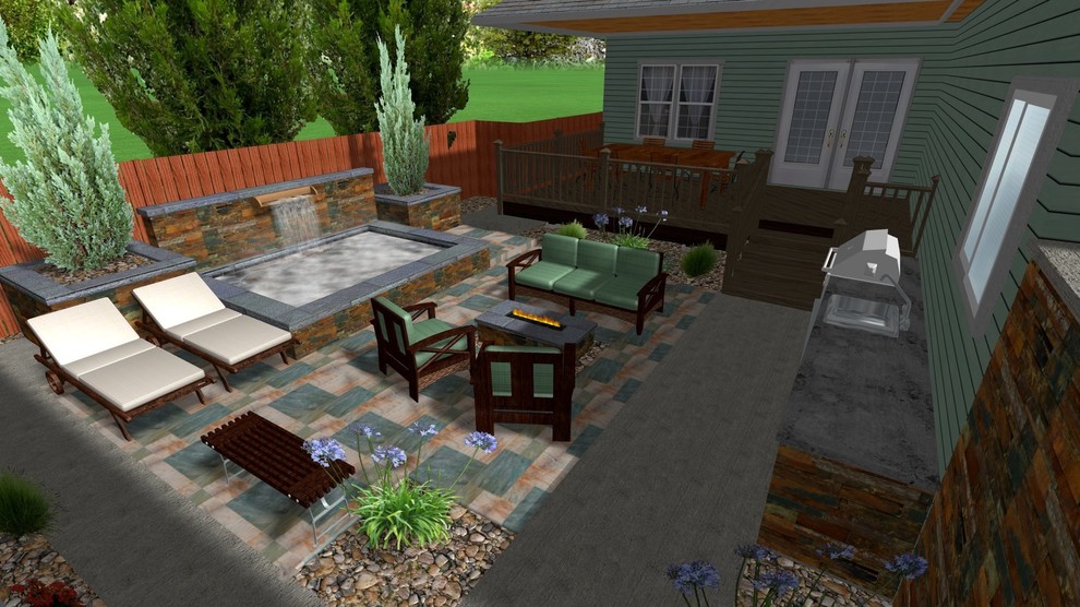Custom spa and grill, Folsom