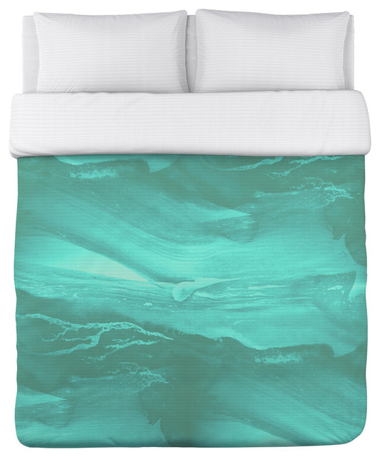 Slowly Drifting Mint Duvet Cover Contemporary Duvet Covers