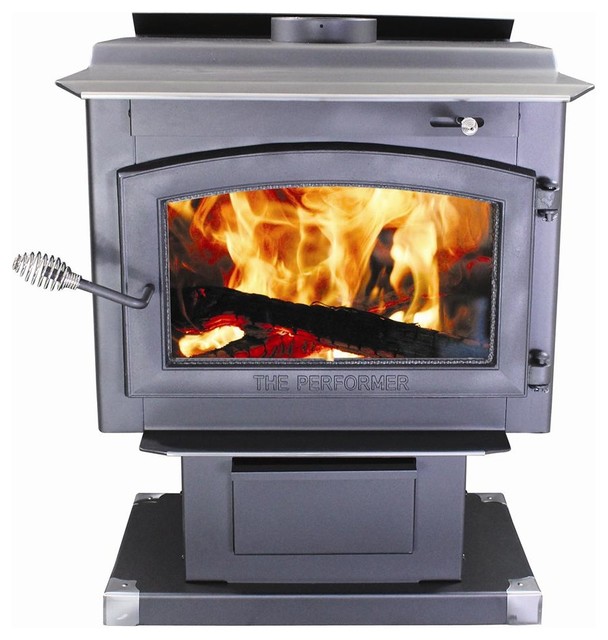 Performer Stove with Blower Contemporary Freestanding Stoves by