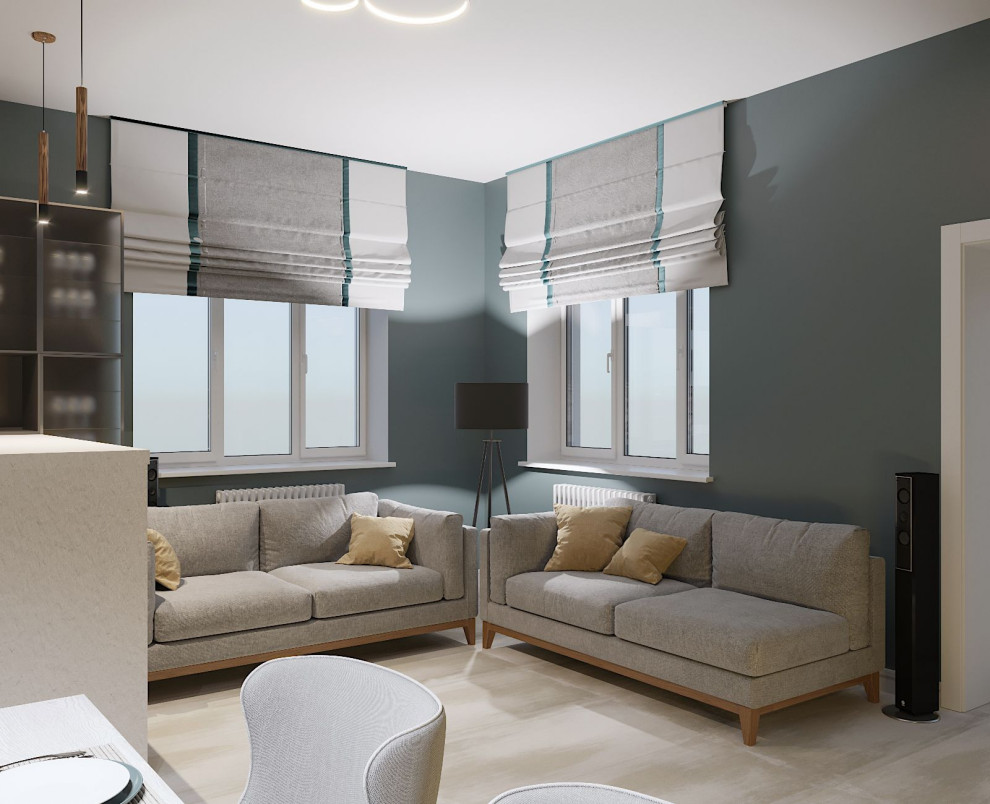 Современная гостинная с Камином