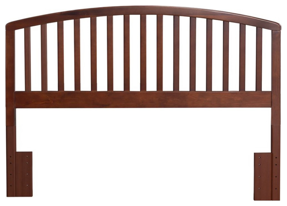 Bowery Hill Full Queen Wooden Spindle Headboard in Walnut