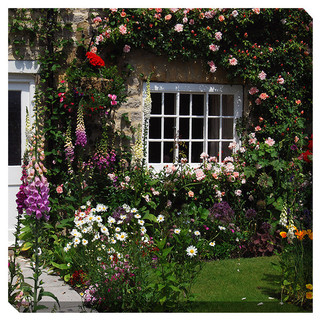 Cottage Garden Outdoor Art - Contemporary - Outdoor Wall Art - by WEST