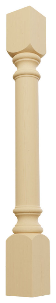 Traditional Cabinet Column, Alder, 3 3/4"W x 3 3/4"D x 35 1/2"H