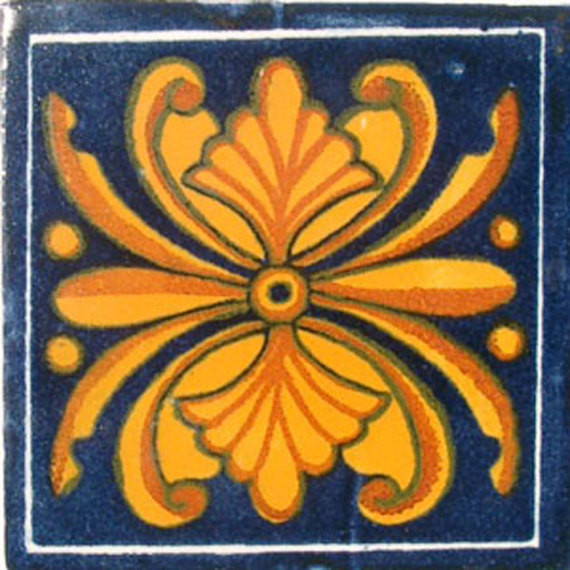 4"x4" Mexican Ceramic Handmade Tile #C044