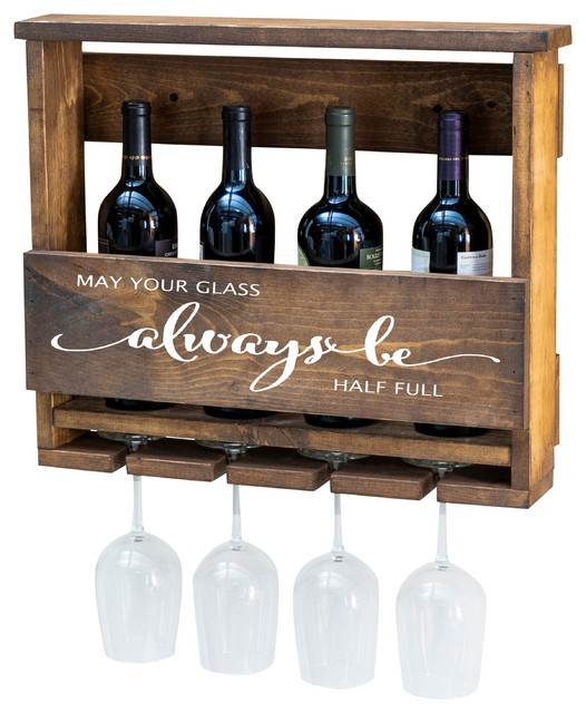 Del Luxe "Always Be" Top Shelf Wine Rack by Del Hutson Designs, Walnut