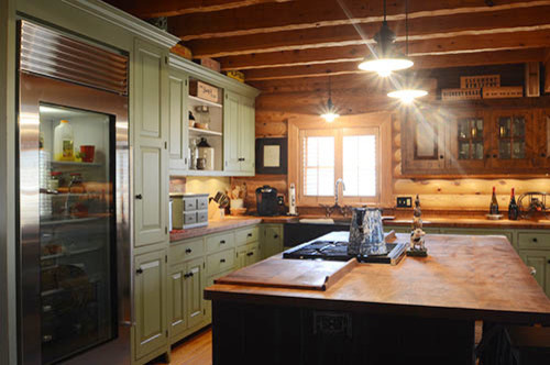 Painted Moss Kitchen With Black Island In Ohio Log Cabin Country Cincinnati By The Works Of David T Smith Houzz Uk - Kitchen Cabinet Painting Cincinnati Ohio Painted Moss Kitchen With Black Island In Ohio Log Cabin Country Cincinnati By The Works Of David T Smith Houzz Uk - Kitchen Cabinet Painting Cincinnati Ohio