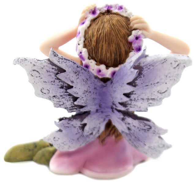 Pacific Giftware Small Purple Fairy Garden Of Enchantment, 3 In H X 3.