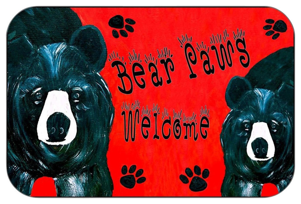 Bear Paws Plush Bath Mat, 20"x15"