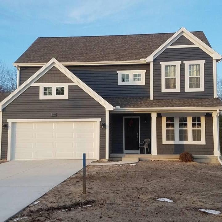 Hardie Siding On a Modern Custom Home In Norton Shores Michigan