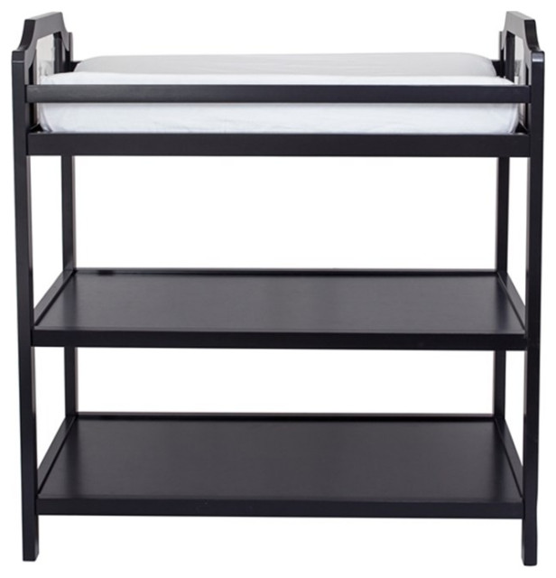 Suite Bebe Celeste Modern Wood Changing Table in Black Finish ...