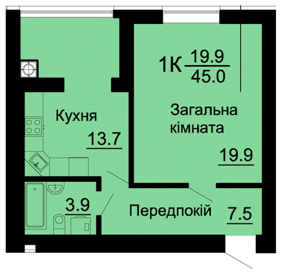 Помогите с перепланировкой квартиры 45 м2 | Houzz Россия