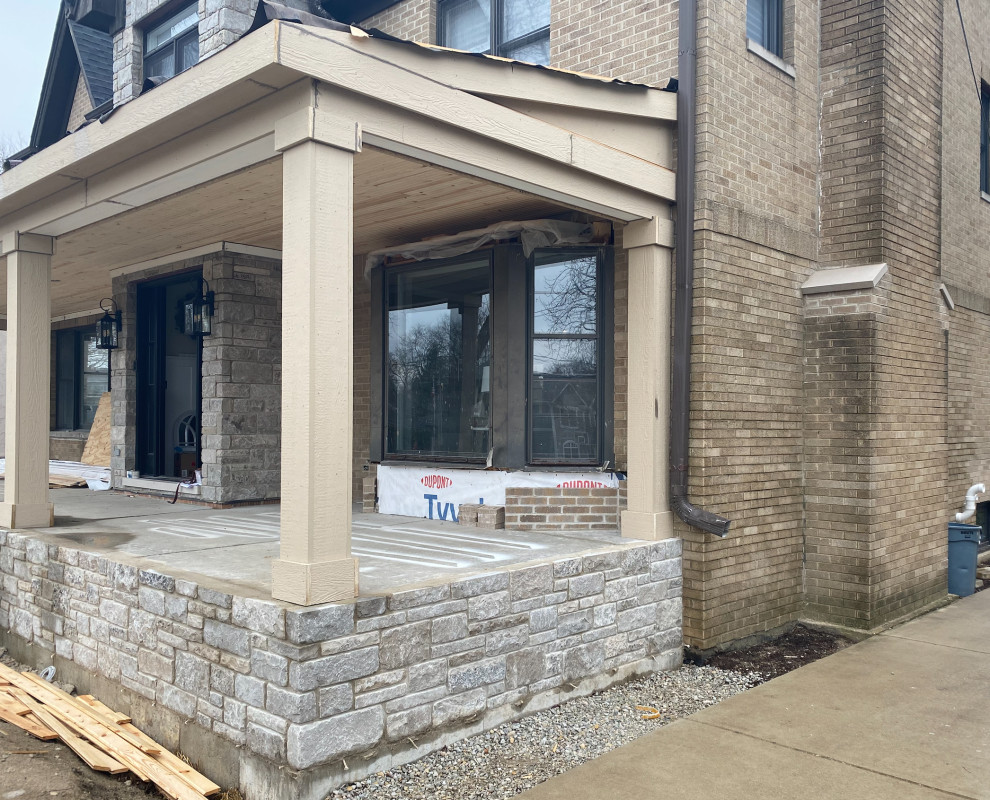 Planting Area for Emerald Arborvitae or Spartan Juniper