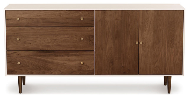 Copeland Furniture Mimo 3 Drawer On Left, 2 Doors On Right Dresser 4-MIM-52-14