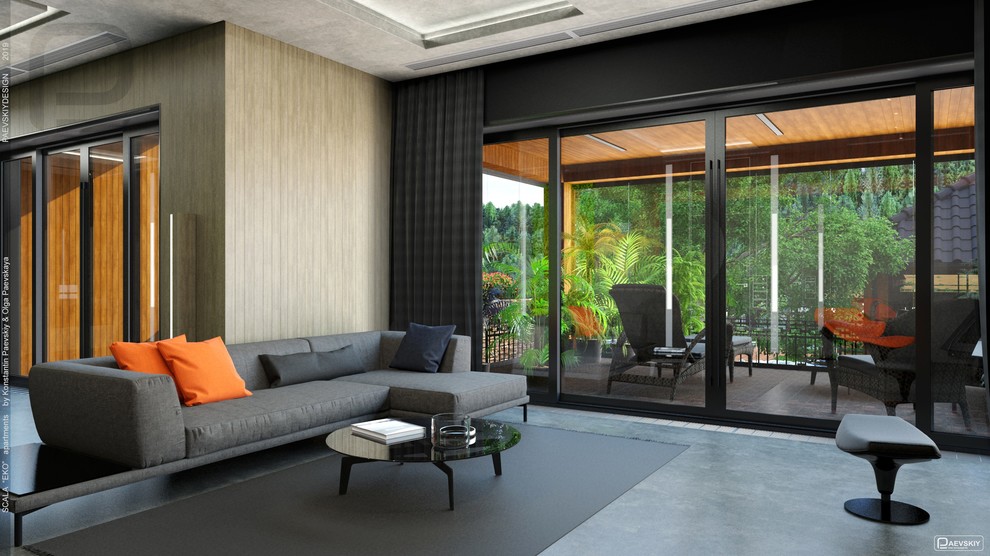 Гостинная в коттедже