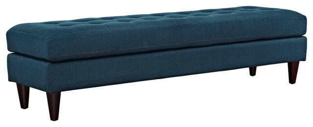 Upholstered Tufted Fabric Large Bench Midcentury Upholstered Benches By Simple Relax Inc