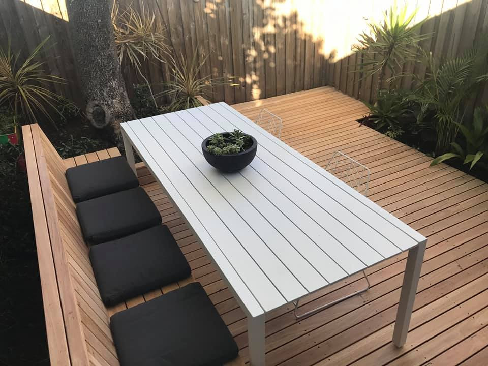 Timber Bench & Alfresco Dining Area