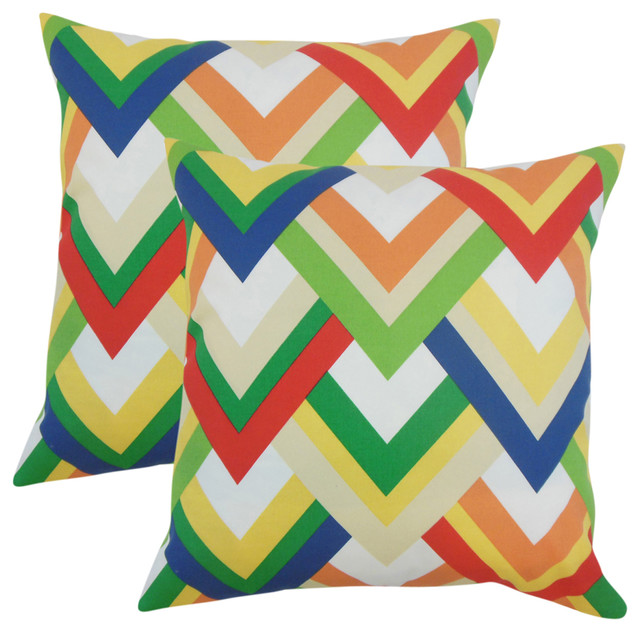 Kaethe Outdoor Throw Pillows Green Set Of 2 Contemporary Kaethe Outdoor Throw Pillows Green Set Of 2