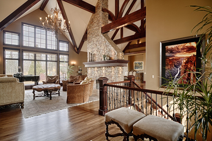 Example of a transitional entryway design in Calgary