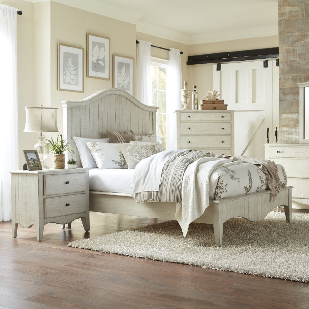 Carmilla Rustic Solid Pine Wood Bedroom Set Farmhouse Bedroom