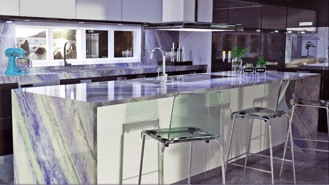Kitchen Design Azul Imperial Granite Kitchen Island