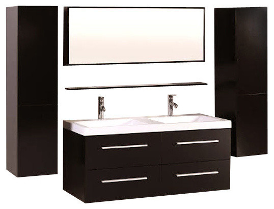 Minna Floating Bathroom Vanity With Sink Set 48 Contemporary Minna Floating Bathroom Vanity With Sink Set 48