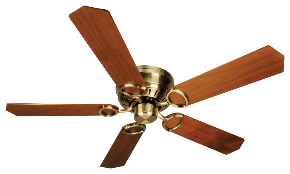 Pro Universal Hugger Ceiling Fan Kit, Antique Brass Transitional