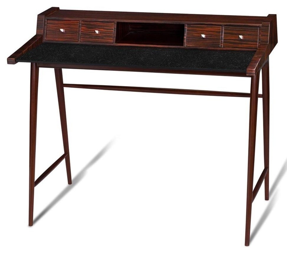 Scarborough House Desk Ebony Black Glass Midcentury Desks And